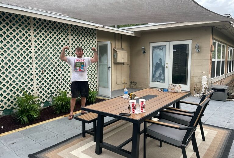 Zach and Alyssa did a big project in redoing the patio! They are excited to work on more house projects in the future. 