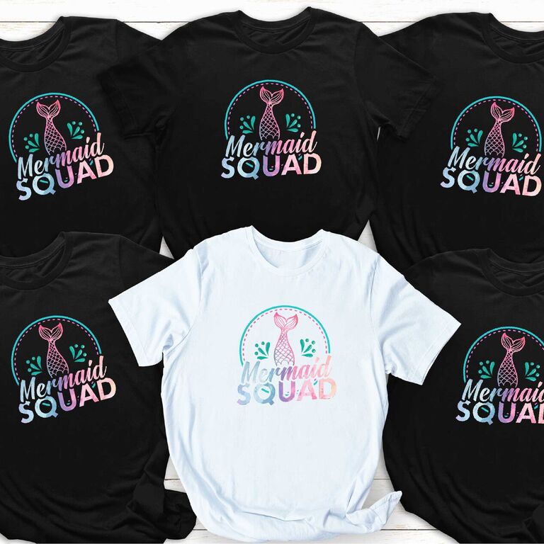 'Mermaid squad' bachelorette party tshirts