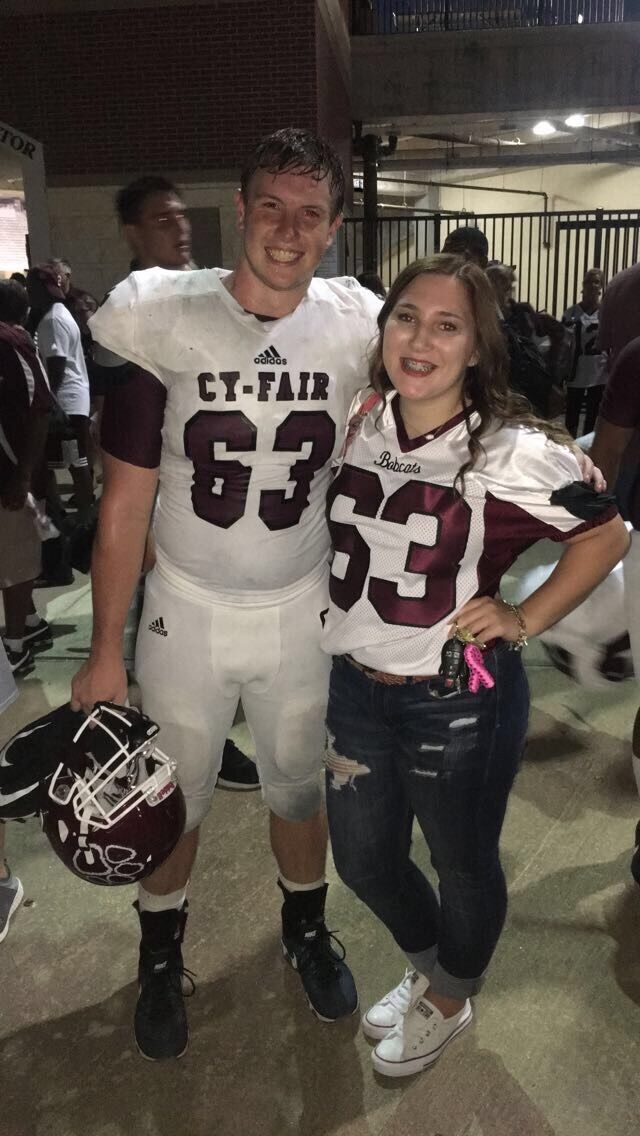 The first football game that I got to support Nathan