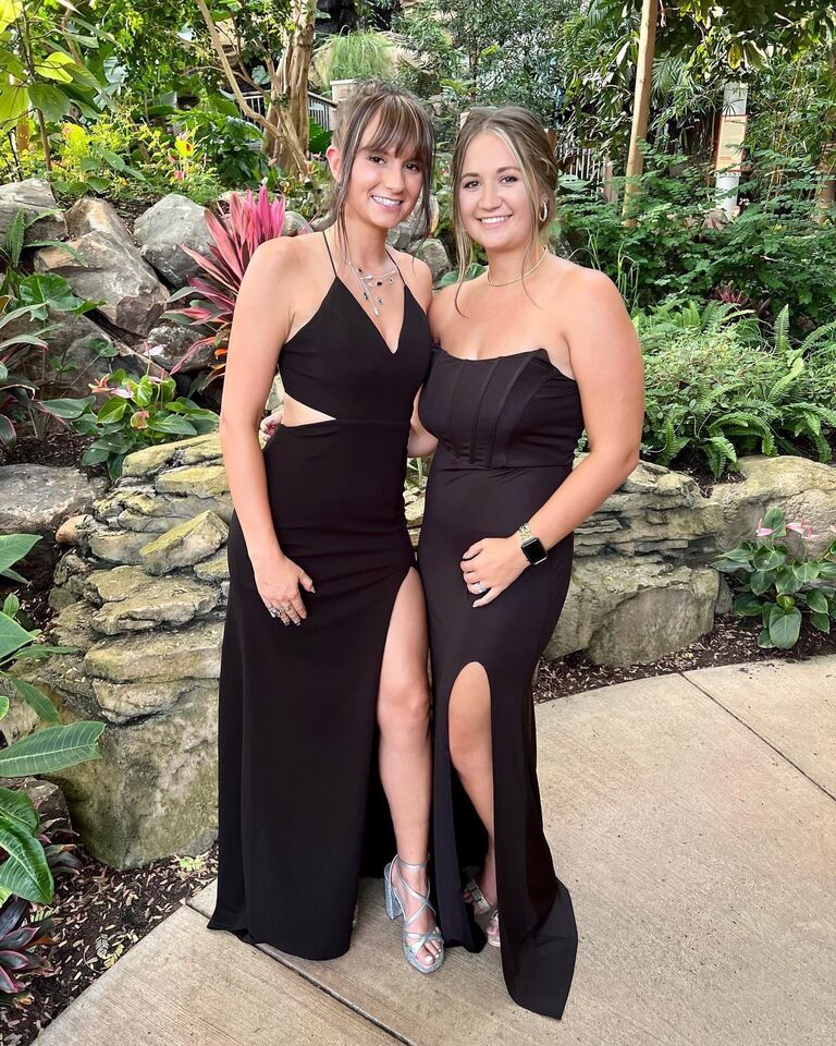 McKenzie and Emma, Matron of Honor, at a friends wedding in Pittsburgh, PA.
