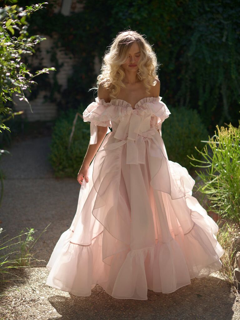 Elowen Ruffle Maxi Dress in Pink