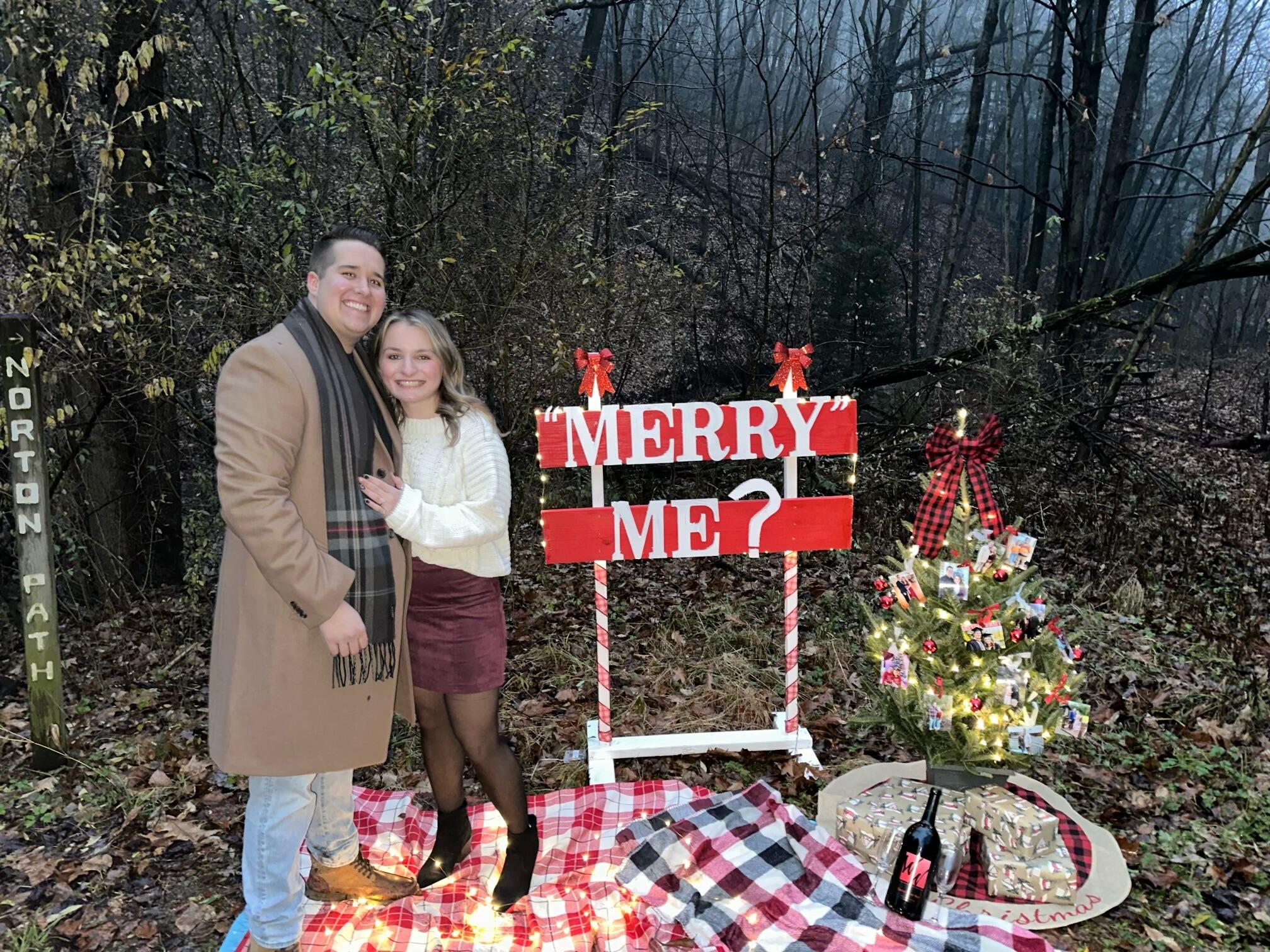 The day Alex proposed in the sweetest way at Stackhouse Park! <3
