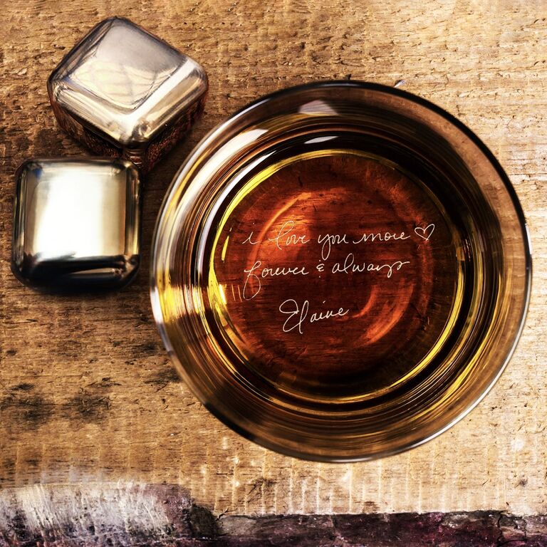 Engraved whiskey tumbler Valentine's gift for husband