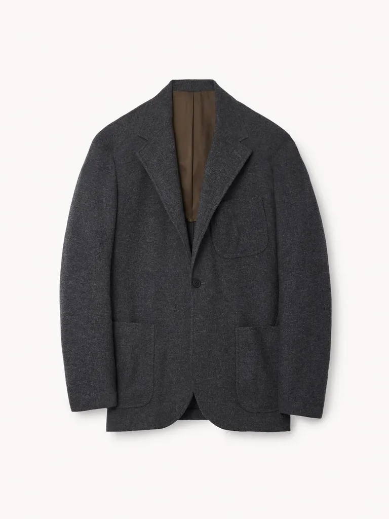 Gray Italian soft wool blazer