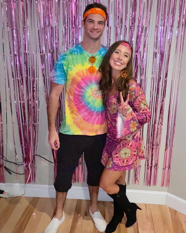 Our First Photo together....and dan's last time wearing cut sweats in public.