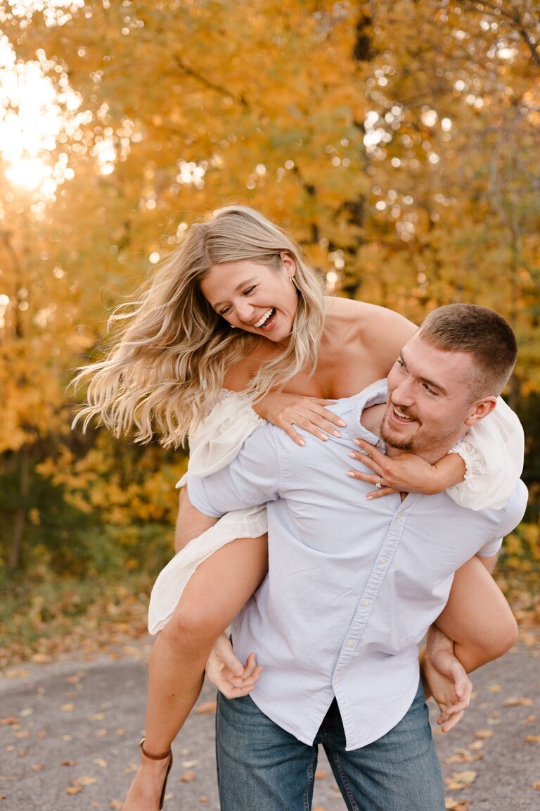Jake and Katie met on November 2, 2019. They were introduced through Katie's high school friend and Jake's college roommate. Jake volunteered to give Katie a ride back to her car across the UNI campus. Throughout that short car ride, their small talk revealed they had a lot in common. As they were saying their goodbyes Katie decided to ask Jake for his phone number. The rest is history! 