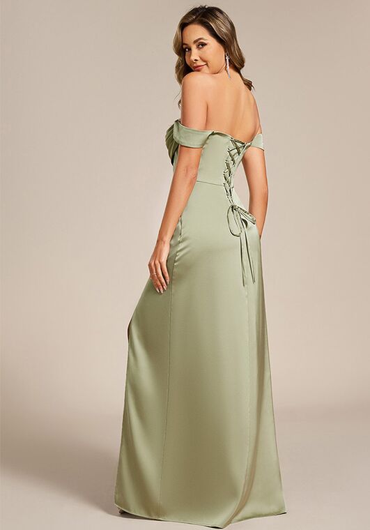 shoulder tie bridesmaid dress Lace V-Neck Wedding Dress main image 1