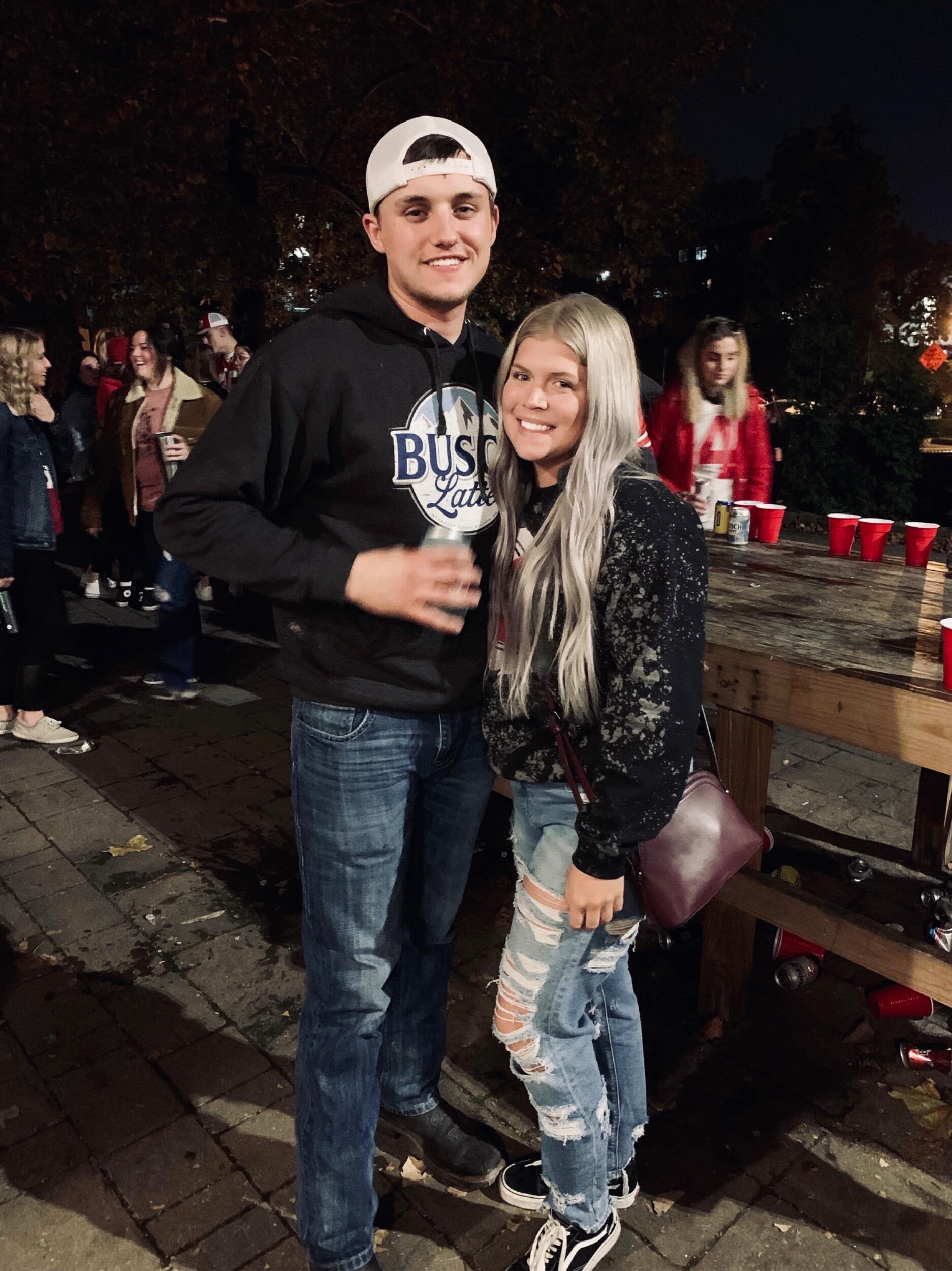 One of our first pictures together in college🤭