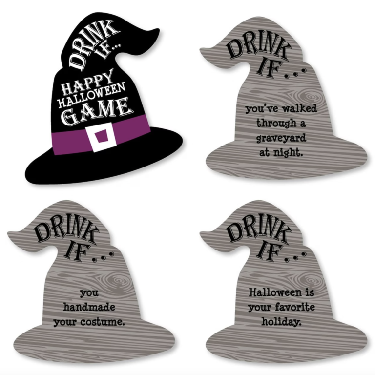 Drink if halloween bridal shower card game