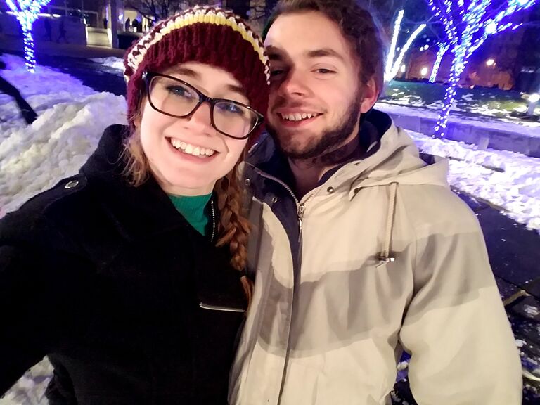 Before Tyler traveled to Florida for Christmas with his family, we went ice skating at Rosa Parks Circle. I warned him that I was terrible at ice skating and he didn't believe me until we started skating.