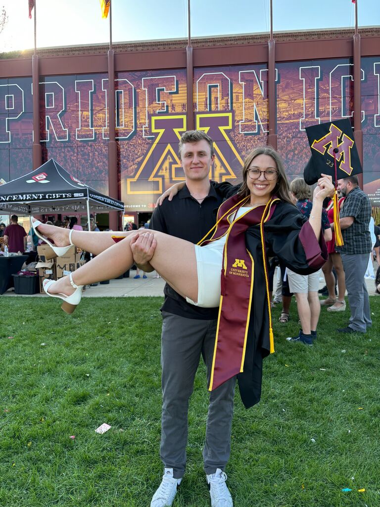 Brooklyn graduates college with James by her side