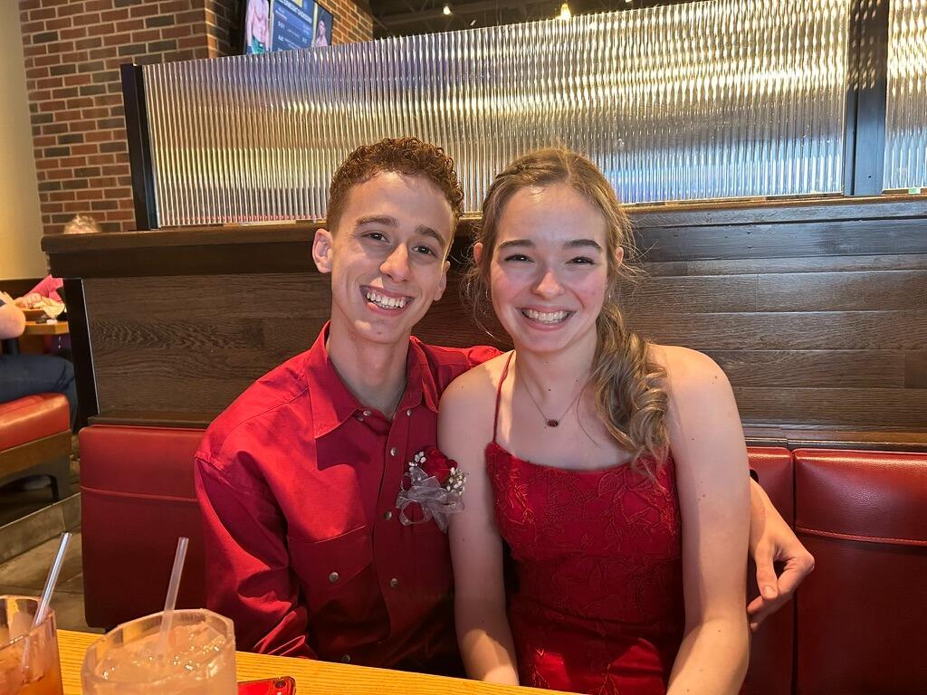 Us at Chills before Kristians Senior year prom