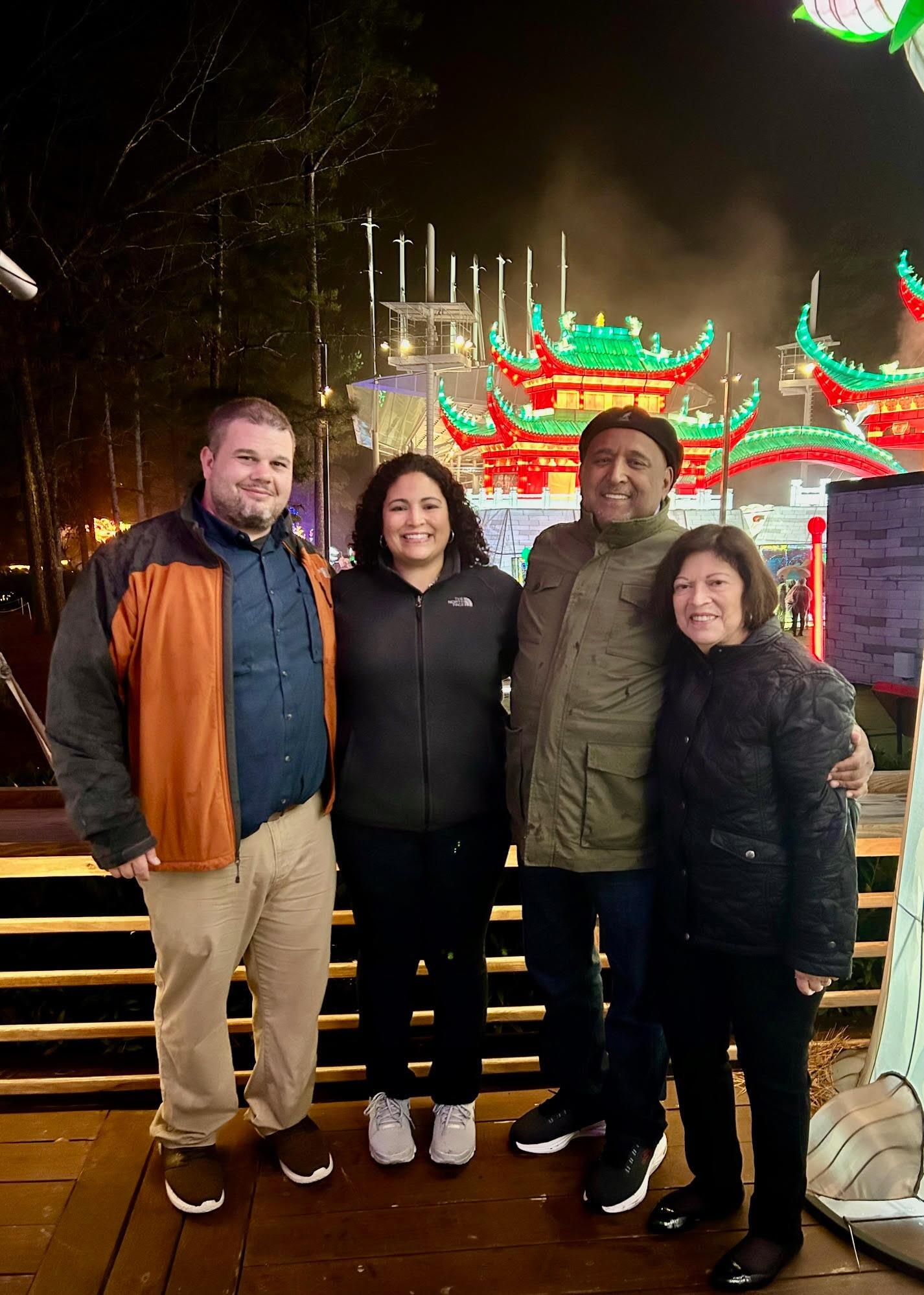 Chinese lantern festival after Adam spent Christmas with the Davis family