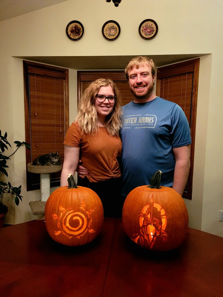 Our first time carving pumpkins together!