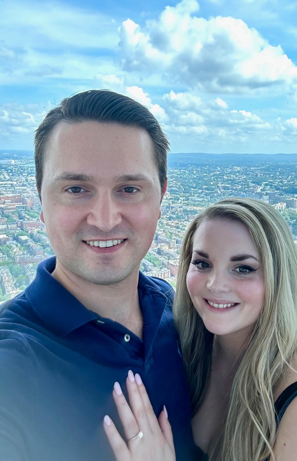 View Boston in the Prudential Center where we got engaged!