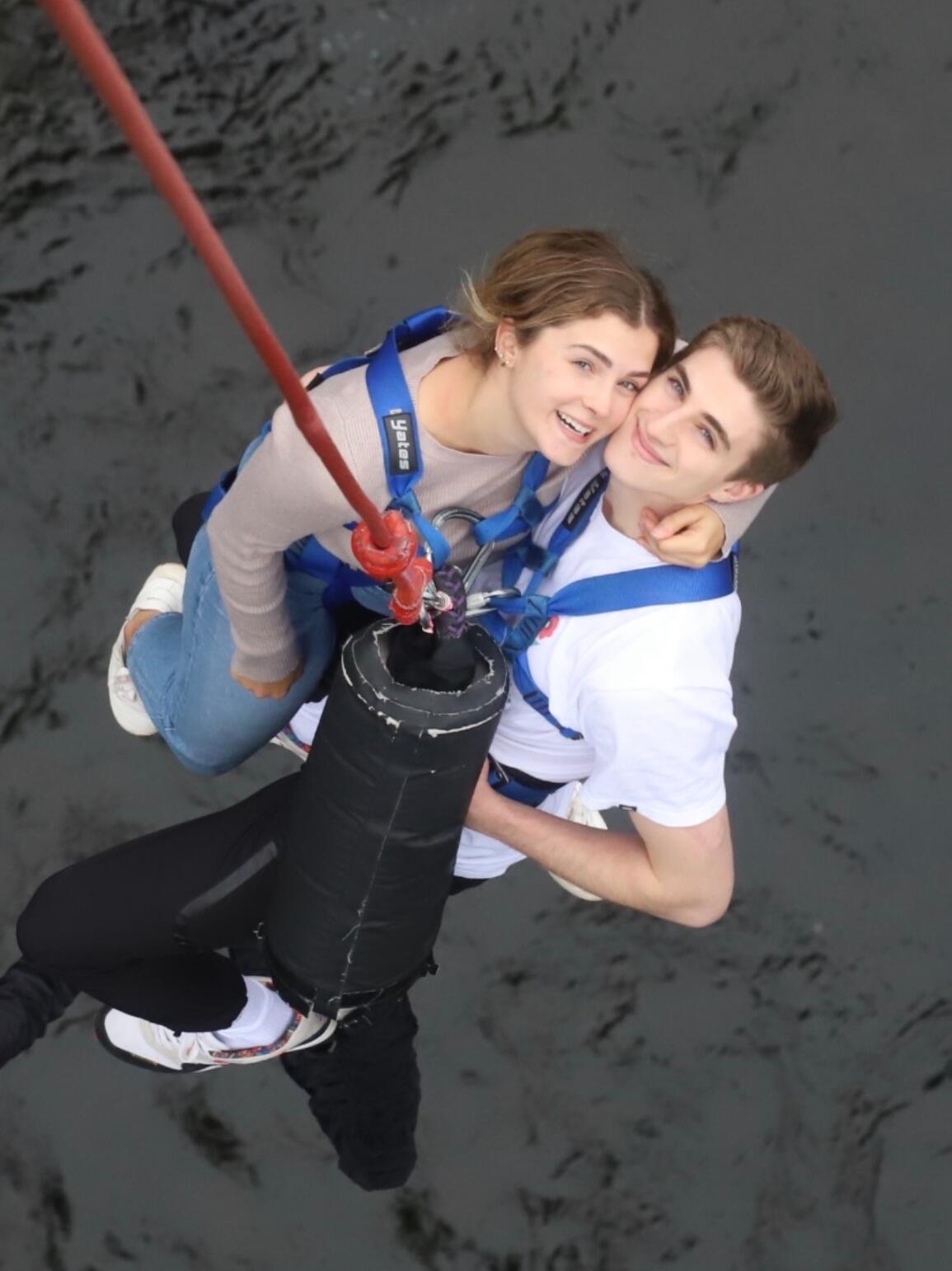 Svenny takes Allie bungee jumping for her birthday. 