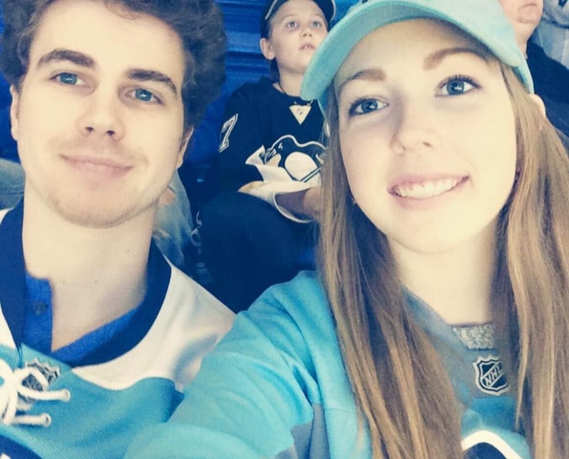 Visiting Kam's other love, Sidney Crosby. 