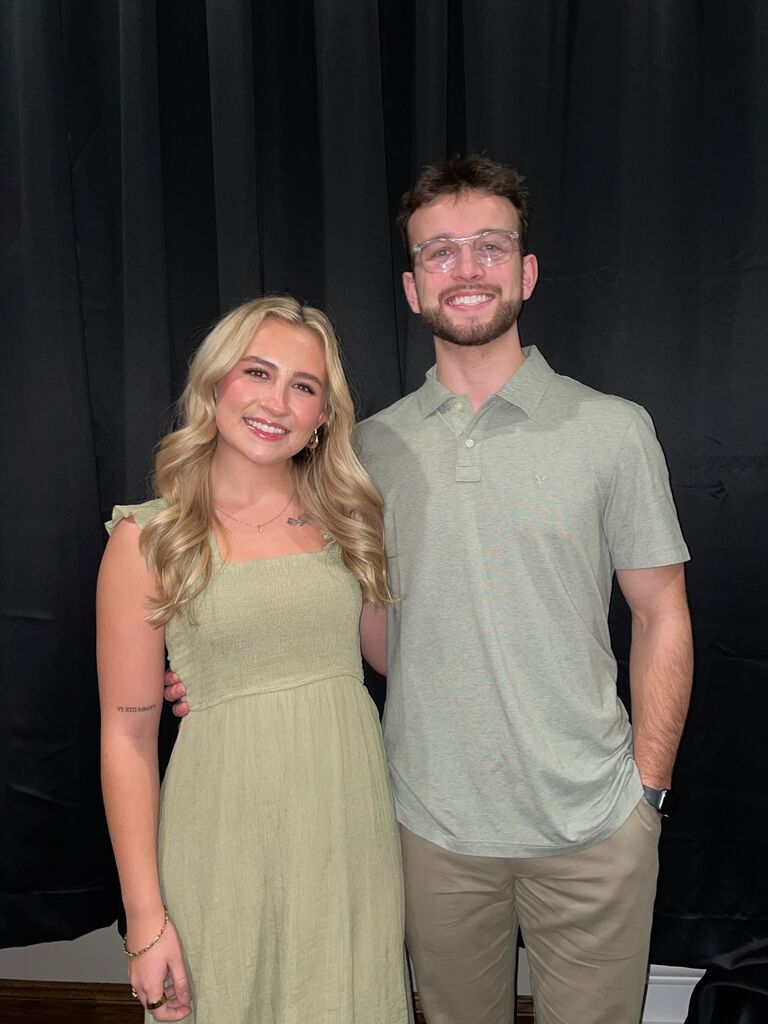 Attending our first wedding together!