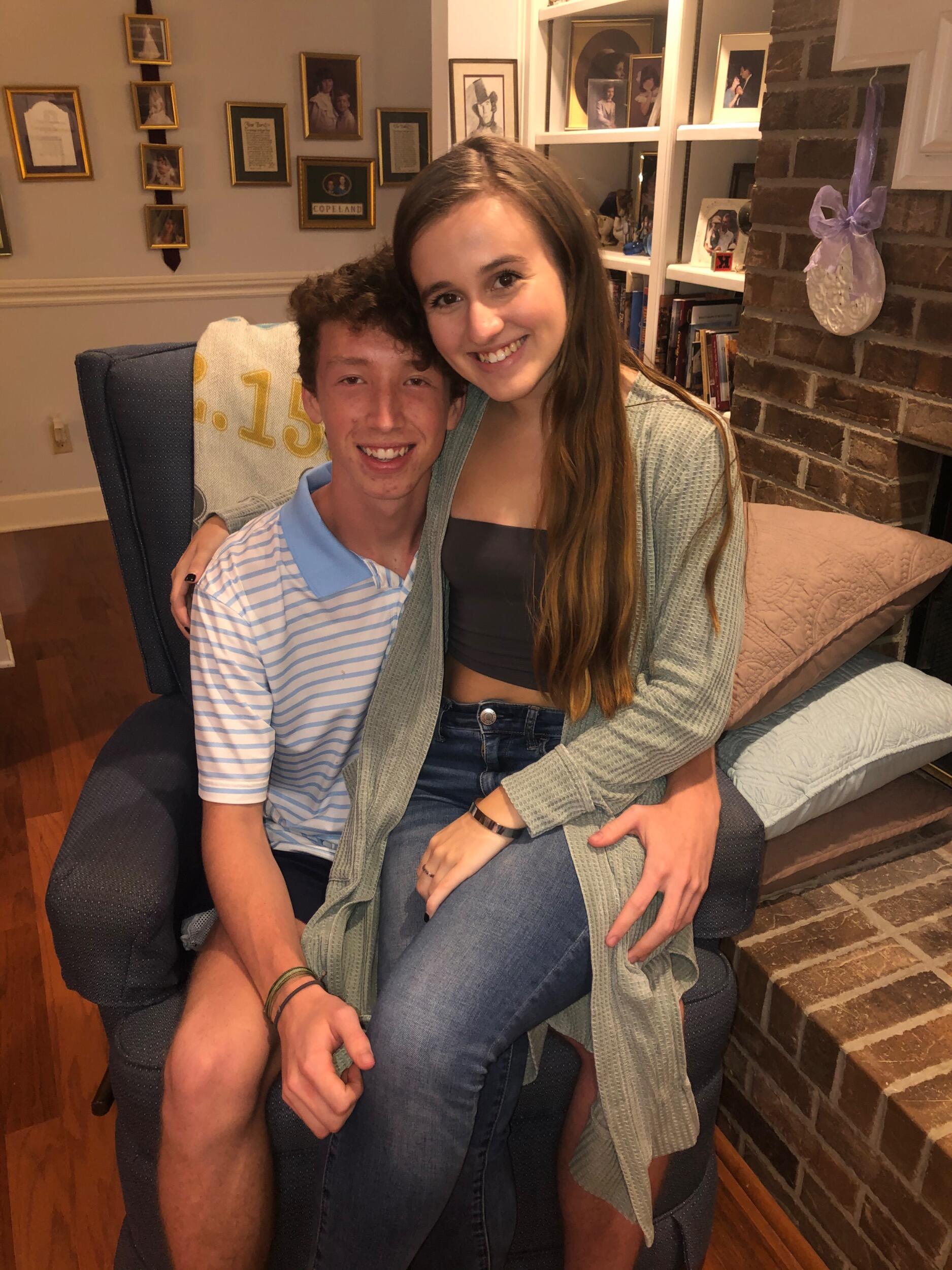 Mabrey and Connor started dating right before Mabrey left for Clemson. This picture, one of their first as a couple, was taken the night before she left for school!