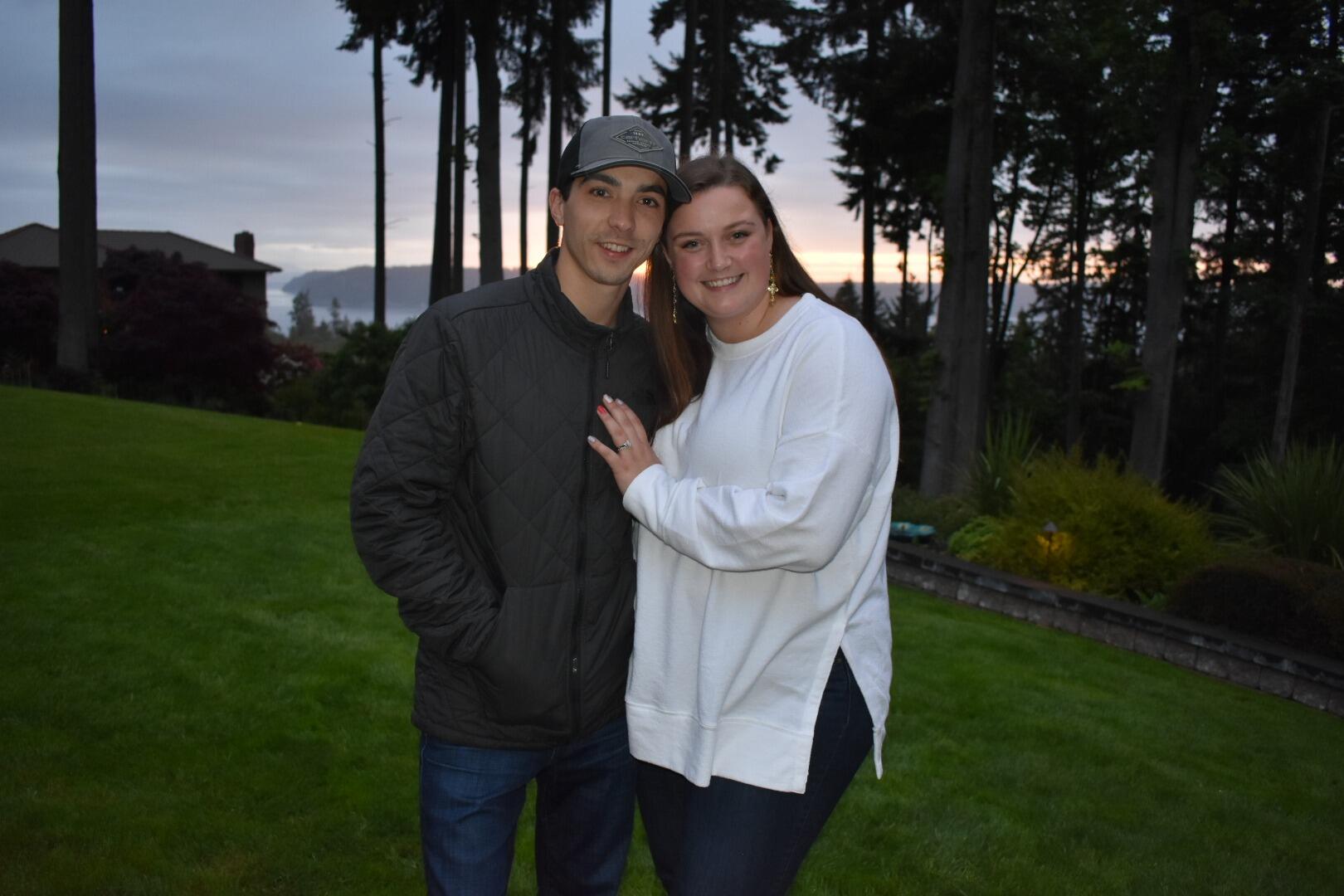 Engagement day! Family came over to the Winsor house to celebrate May birthday's and Marcus surprised Megan and popped the question!
