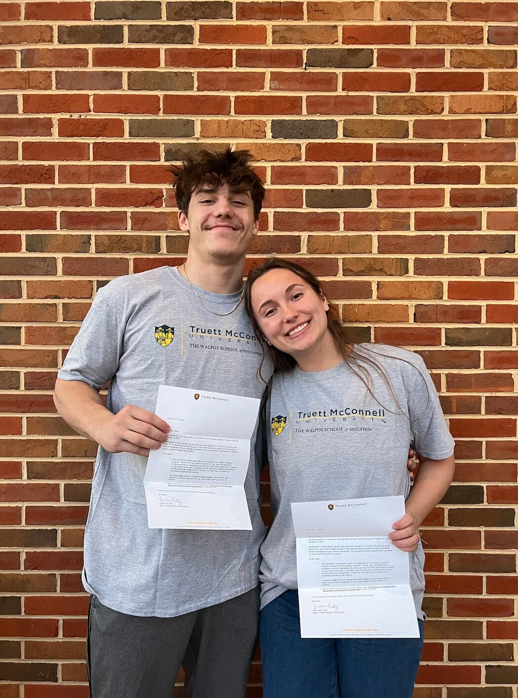 We both got accepted into the education program! We were (and still are) so excited to pursue our calling to become teachers together!