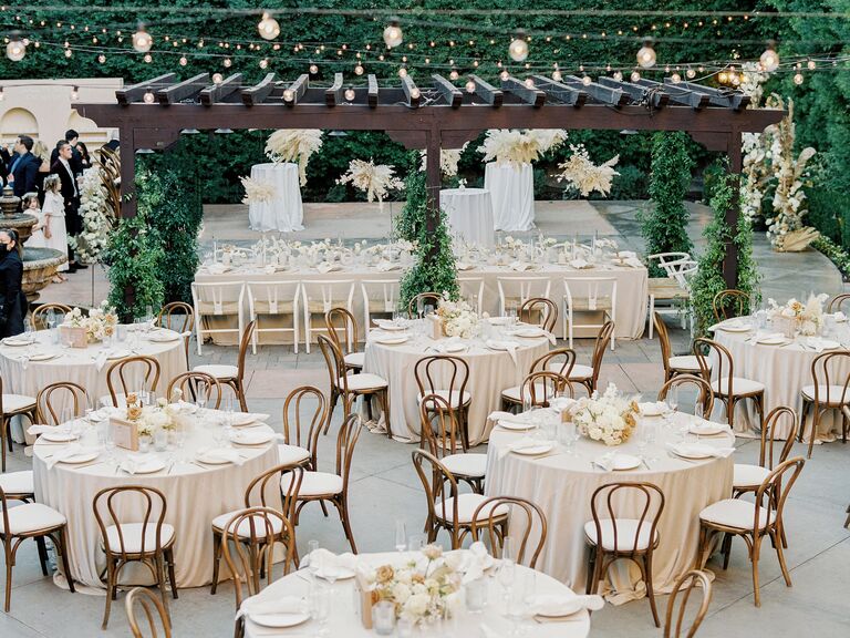 Neutral and White Rustic Wedding Fans
