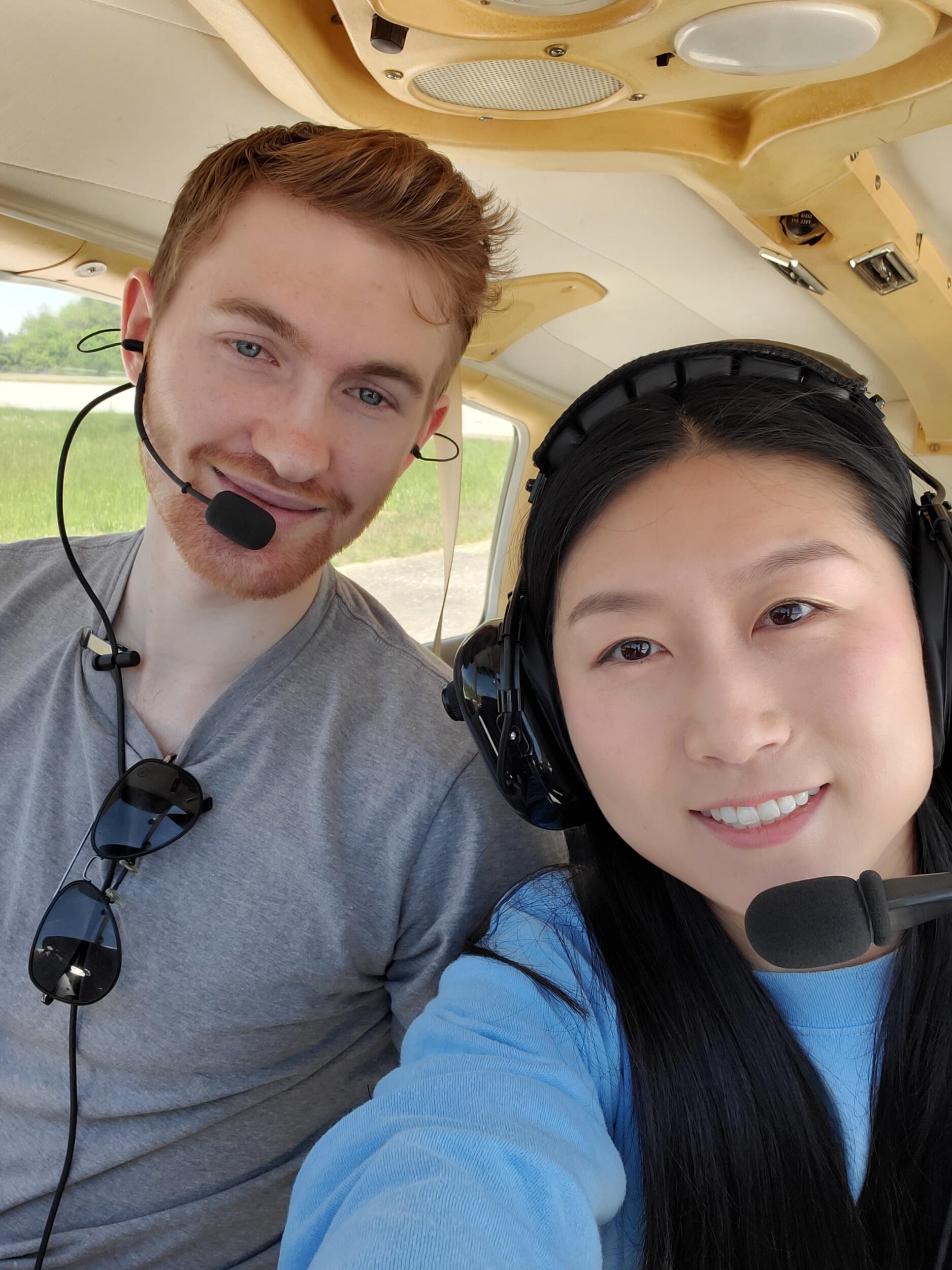 First flight together.