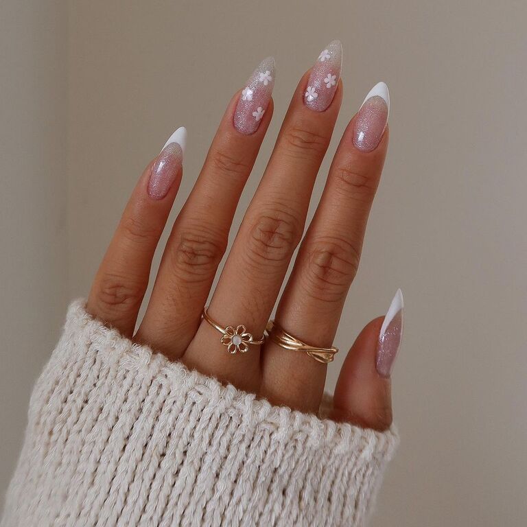 Daily Charme Nail Art Foil Paper / Dreamy Pastel Pink Marble Nails