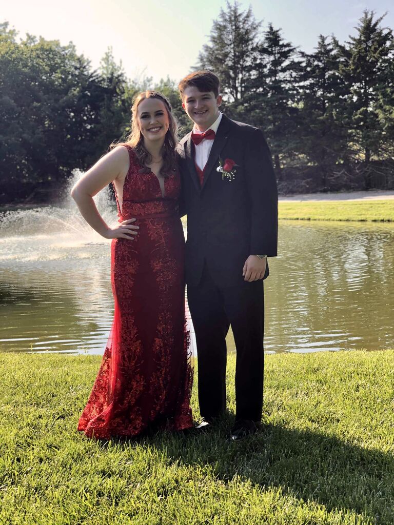 Madeline and Evan at Madeline's senior prom.