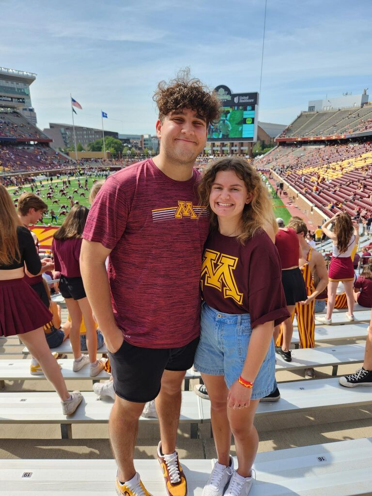 Eliana's first time visiting Jacob in Minneapolis! She and three friends made the road trip on a Friday night and went to a Gopher football game the next day.