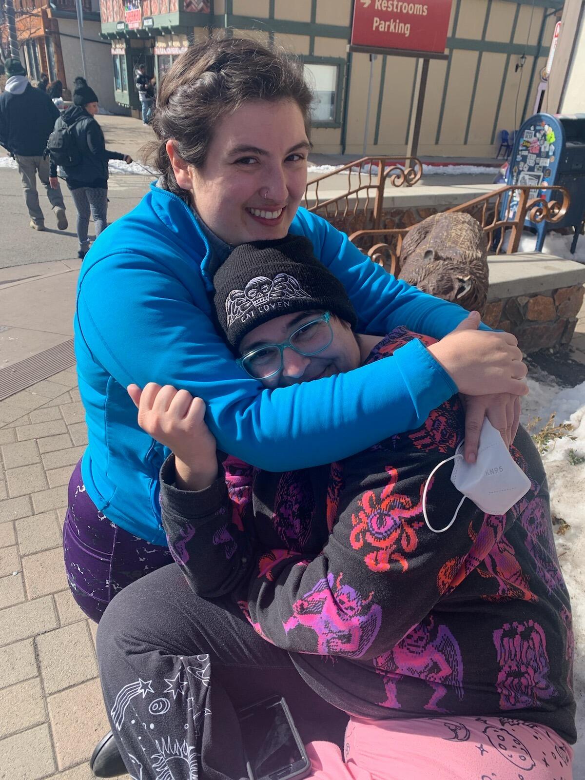 Ada and Simone in Big Bear where they spent the weekend with Simone's family