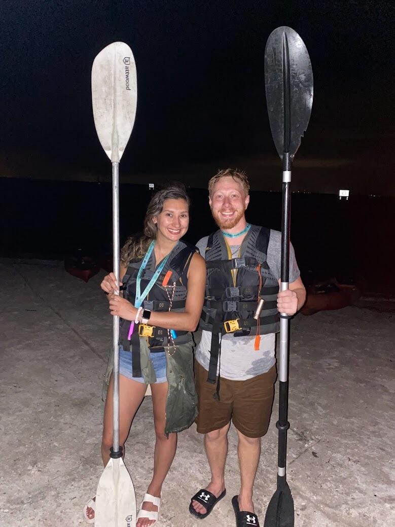 Bioluminescent Kayak tour. We survived the 'divorce kayak'!