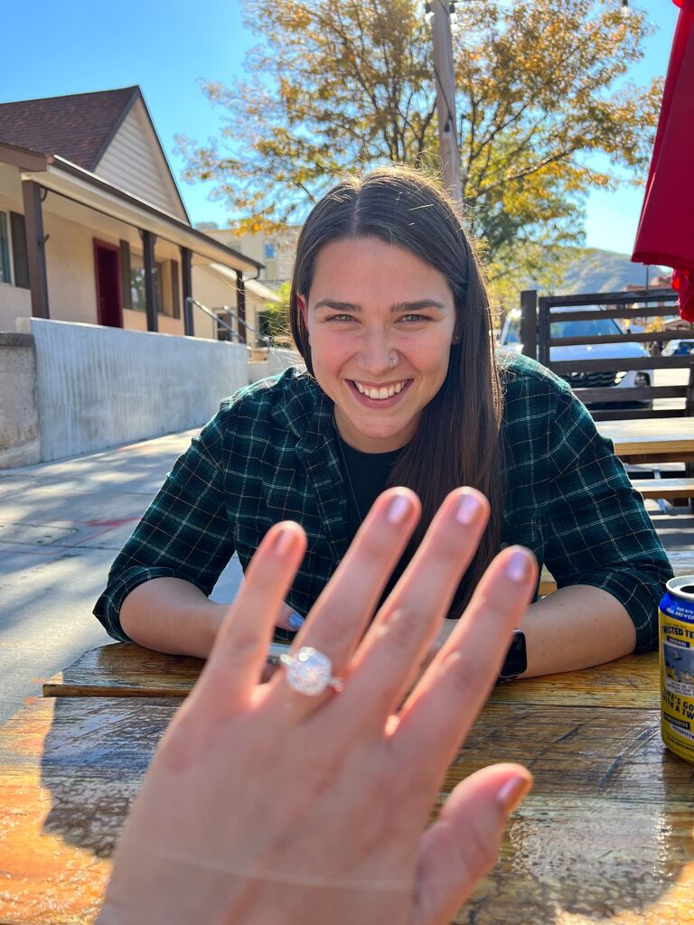Sam proposed to Taylor on a hike in Colorado!