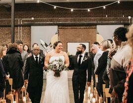 bride walking down the aisle 