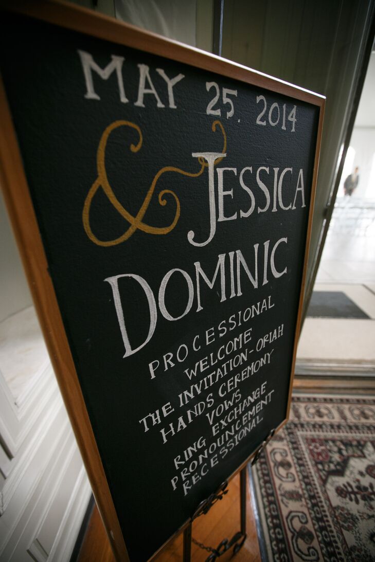 Diy Framed Chalkboard Wedding Program