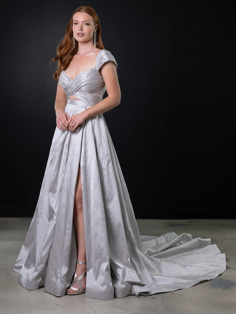 18 Silver Wedding Dresses for Your Mirrorball Moment