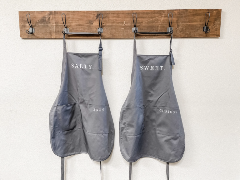 Sweet and salty aprons matching couple gift