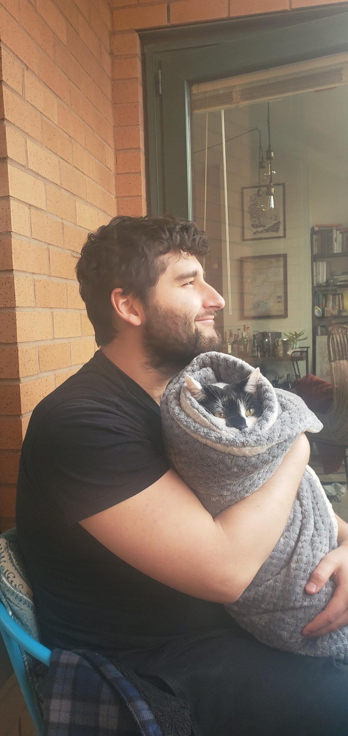 After moving in together January 2020 (excellent timing!) and being trapped inside for a few months, Aaron finally accepts Angel as his own.