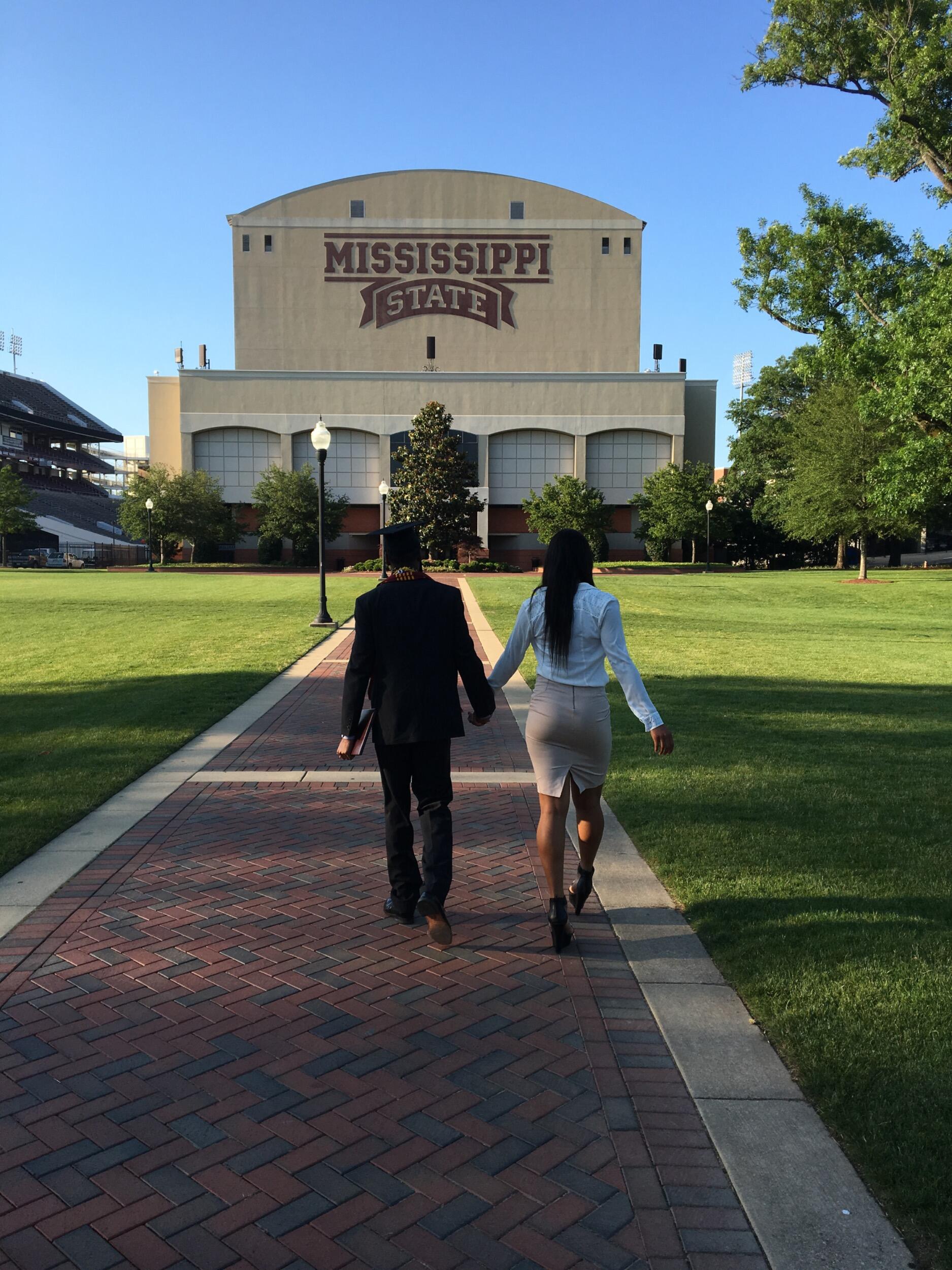 LaMon graduated but did not want to leave Bali behind so he stuck around and found a job close to campus so they could continue to build their relationship together. 
