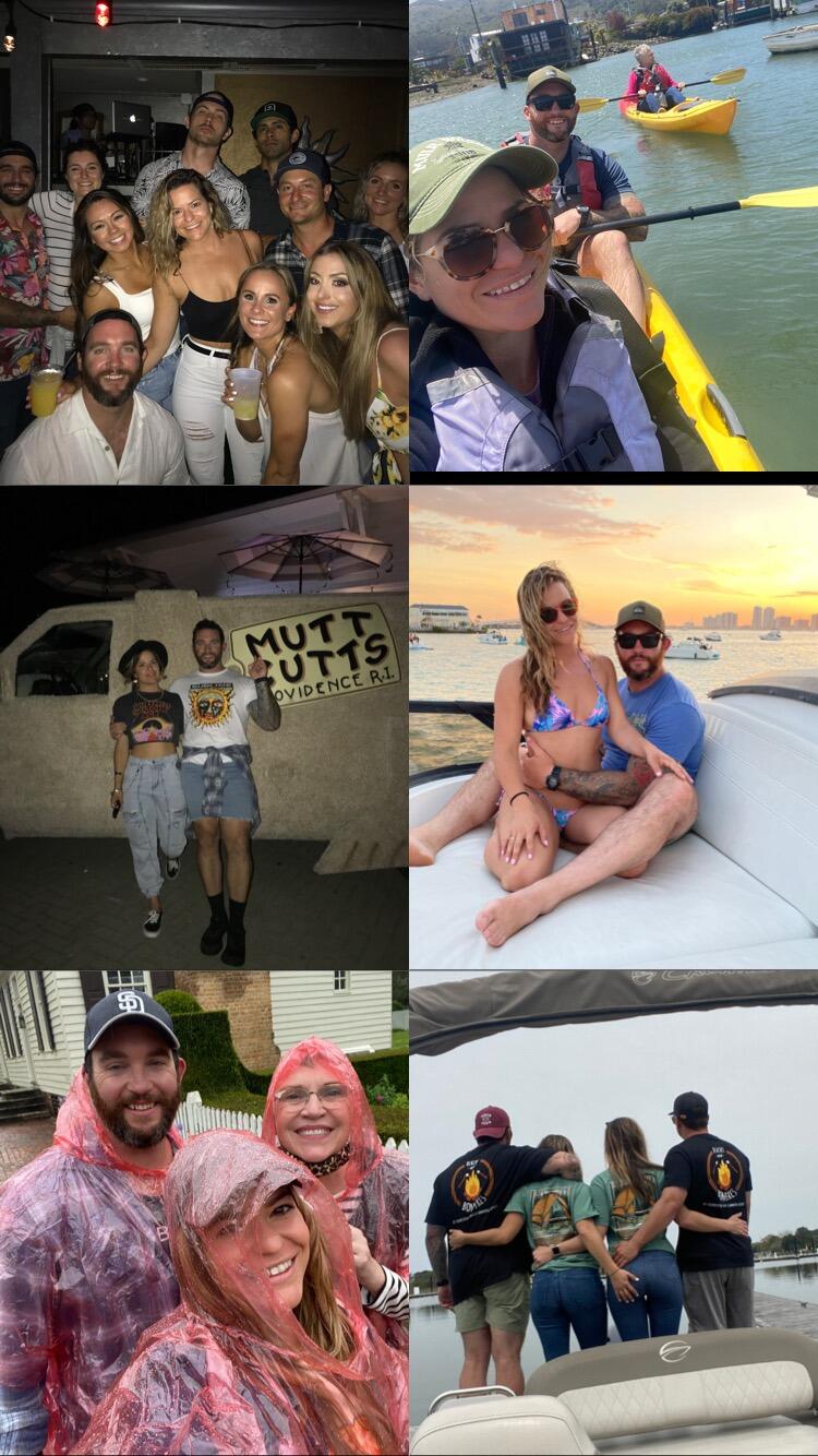 We fell in love over our love for brewery's, karaoke and the outdoors. 