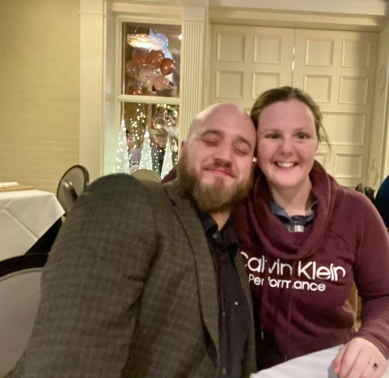 Celebrating with Josh's family.