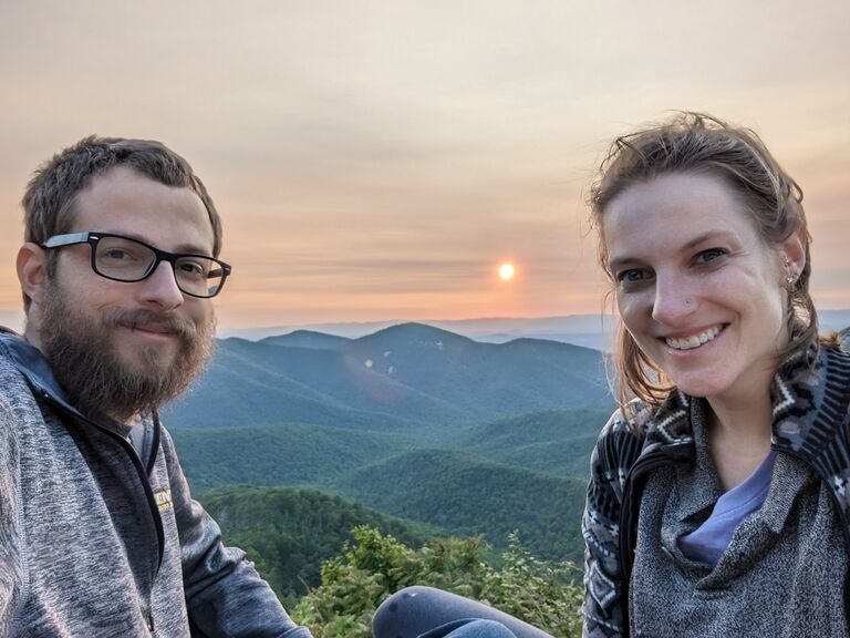 After Brendan spent a year in Indonesia, we decided to move back to the US. Jenn started a PhD at Virginia Tech to learn more about how people work together to solve environmental challenges. Brendan also started working for a tech company based in Blacksburg, first as a data analyst and then transitioning to software engineering. We spent the next four years exploring the Appalachian Trail together, getting our kayak on, developing a love of birding, and raising some more cats named Aster and Willow. This is also where Brendan proposed, which happened while we were hiking to some nearby cliffs and was a complete surprise to Jenn! We also cleaned up a few times for a celebration or two! There is no way to completely capture the life we started to build together, but hopefully a few extra photos below will help tell our story!  