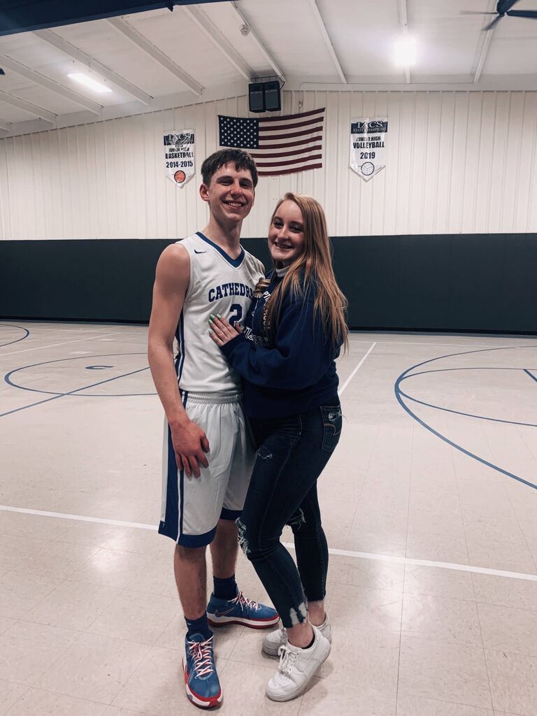 Gabe’s senior night for basketball.