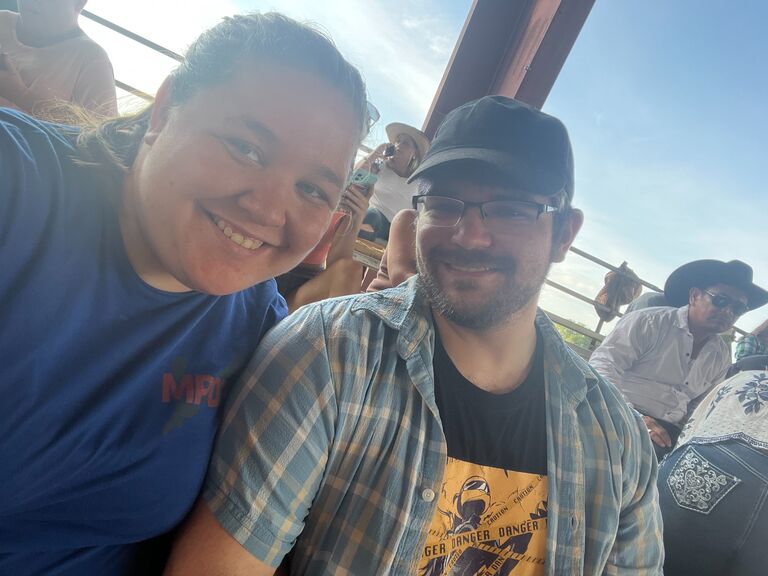 Allie is a huge rodeo fan, and this was the first time Chris joined her! We had an awesome time, and have been to several together since.