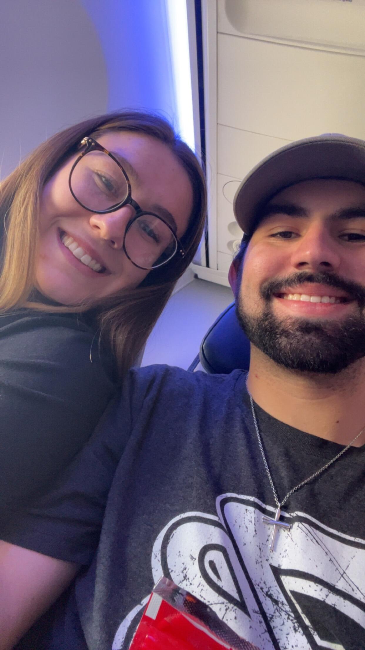 Cauy's first time on an airplane!