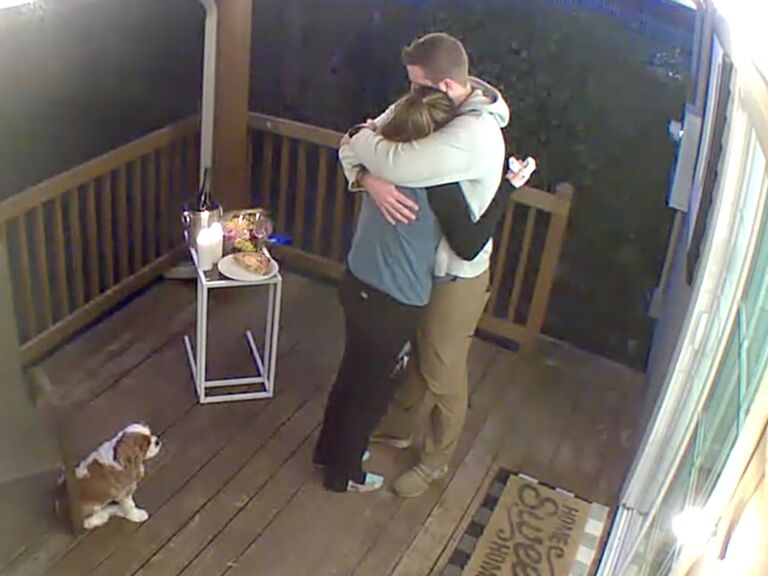 Jake proposed in their backyard!