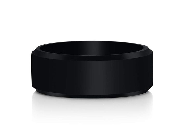 Matte black metallic-style silicone ring