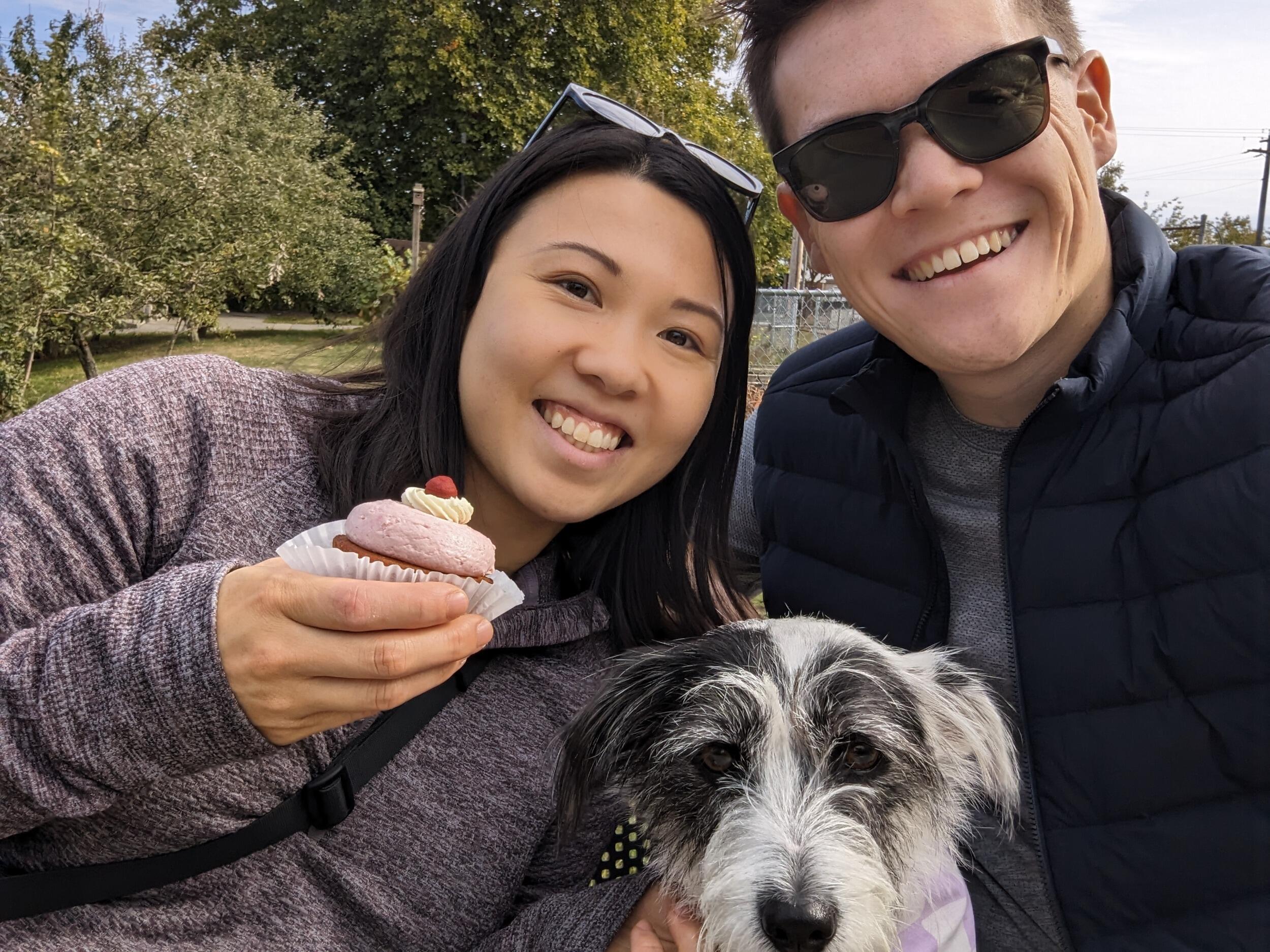 Taylor and Christina become parents to a little dog named Puppet! Taylor found Puppet on the Loved at Last Dog Rescue website. She was in a foster home in Iran, saved from being euthanized at the pound after being surrendered by her previous owner. They quickly learned that Puppet loves a cozy couch and does NOT like camping.