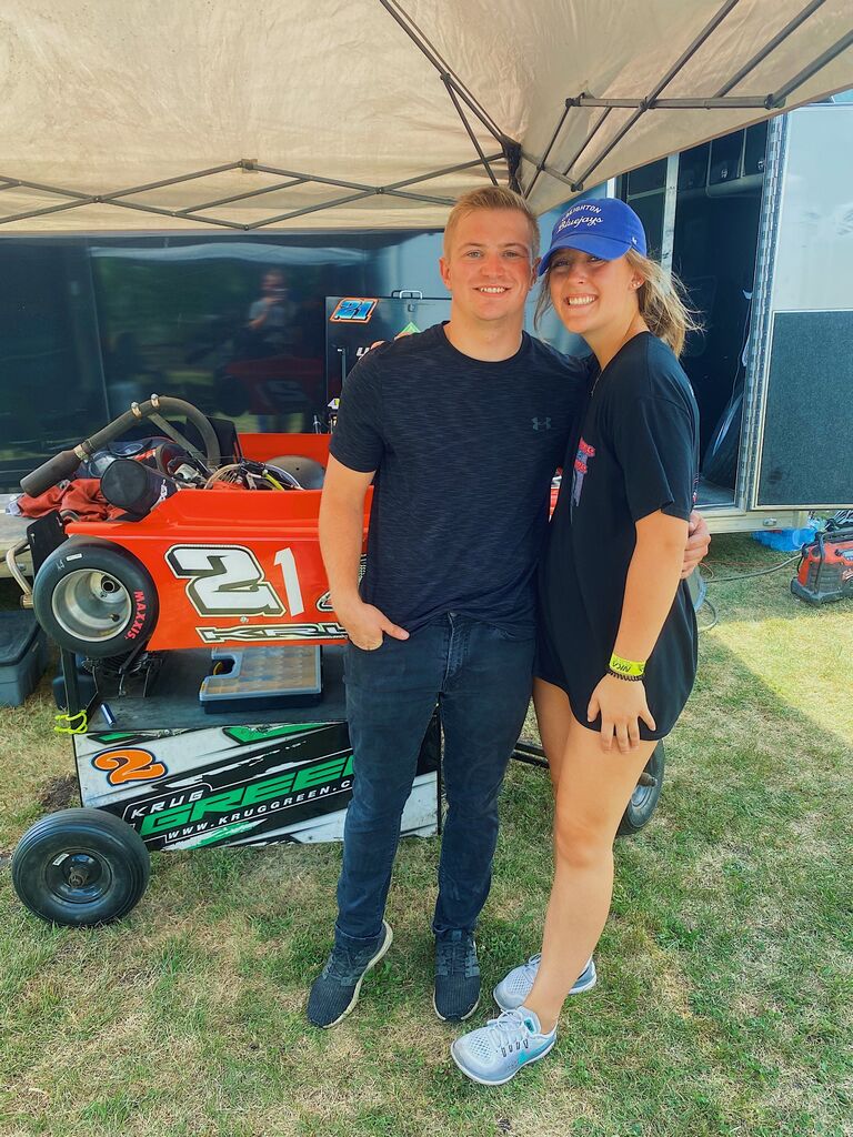 Not knowing that go kart racing was more than just a fun birthday party activity, Hannah finally attended her first race. Exhausted,  covered in dirt, and suffering a exhaust pipe burn, Hannah was able to watch Jacob win first place at 4 in the morning!