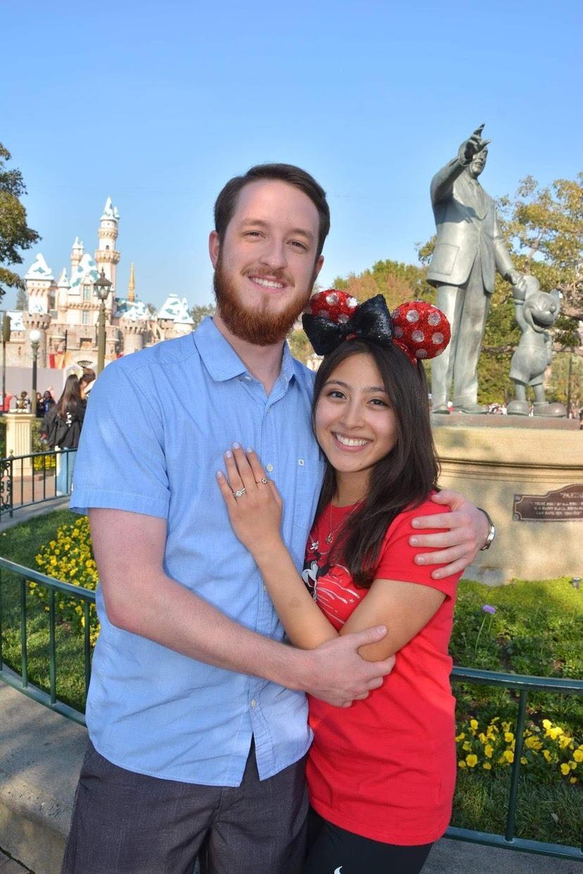 Brayden proposed at Disneyland!! He had a math exam that morning and was in a big hurry. When we finally arrived at the park, he was unexplainably excited to go take park pictures with one of the professional cameramen there. I had nooo idea that he was about to take our engagement photos!